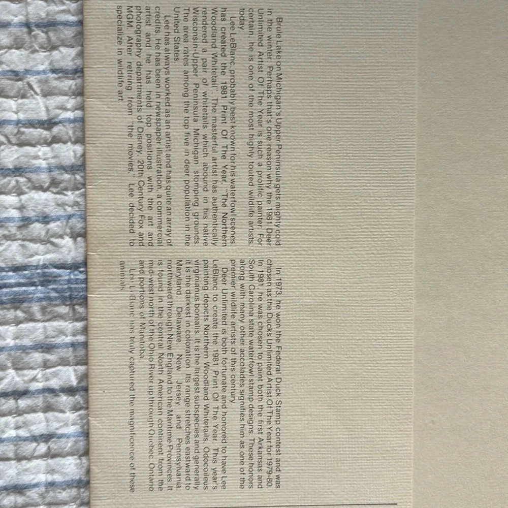 Lee Le Blanc 1981 Northern Woodland Whitetail Stamp, Print, Signed, Numbered - Picture 6 of 12